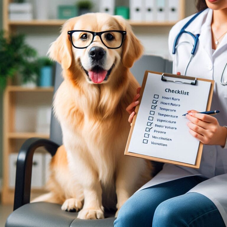 annual dog check-up using a comprehensive checklist