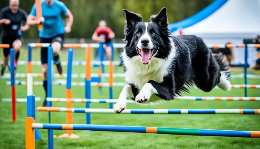 border collie jumping 