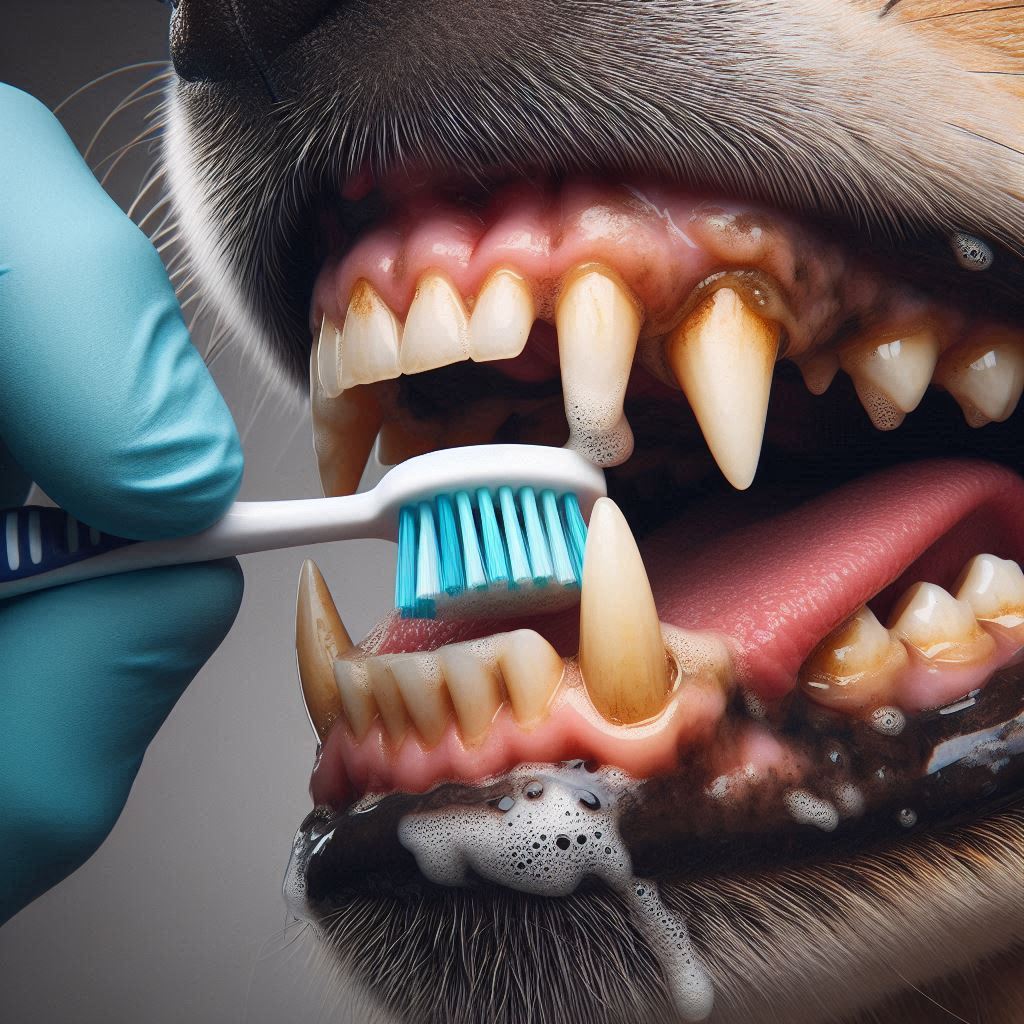 dog teeth brushing