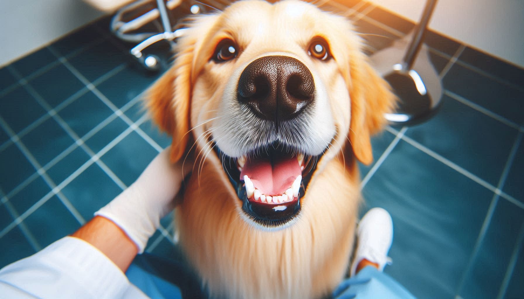 happy dog smiling